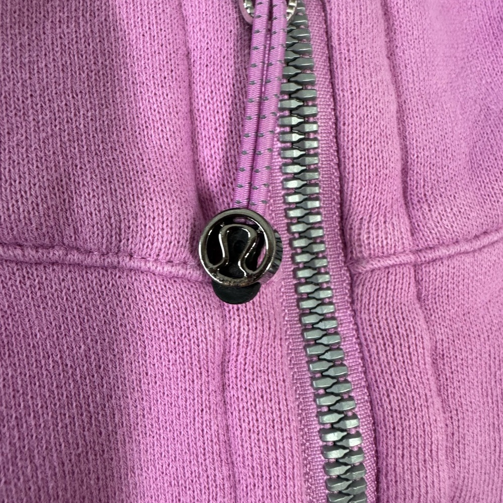 lululemon Cropped Pink 3/4 Zip Hoodie Woman’s SZ M/L workout athletic - Picture 12 of 15